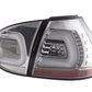 VW Golf 5 Mk5 Chrome Clear LED Tail Lights (2003-2008)