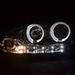 VW Golf 5 (Mk5) Chrome LED Angel Eye Headlights - (2003-2008)