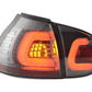 VW Golf 5 Mk5 Chrome Smoked LED Tail Lights (2003-2008)