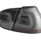 VW Golf 5 Mk5 Chrome Smoked LED Tail Lights (2003-2008)
