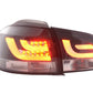 VW Golf Mk6 GTI LED Bar Black Tail Lights V1 (2008-2014)
