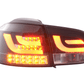 VW Golf Mk6 GTI LED Bar Black Tail Lights V1 LED Indicators (2008-2014)