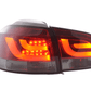 VW Golf Mk6 GTI LED Bar Red/Smoked Tail Lights V1 (2008-2014)