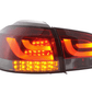 VW Golf Mk6 GTI LED Bar Red/Smoked Tail Lights V1 LED Indicators (2008-2014)