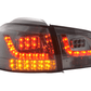 VW Golf Mk6 GTI LED Clear Smoked Tail Lights V2 LED Indicators (2008-2014)