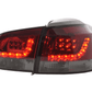 VW Golf Mk6 GTI LED Red Smoked Tail Lights V2 (2008-2014)