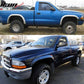 1997-2004 Dodge Dakota 2Dr Tape On Smoke 2PCS Window Visors Acrylic