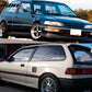 1988-1989 Honda Civic Hatchback Window Visors 2Pc Set Acrylic