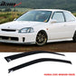 Fits Honda Civic 99-00 3D Mugen Front Bumper Lip + Window Visor