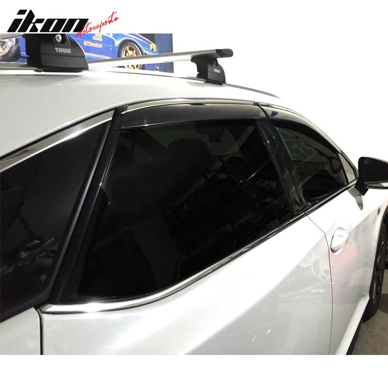 2016-2022 Lexus RX350 RX450H AL20 Tape On Window Visor W/ Chrome Trim