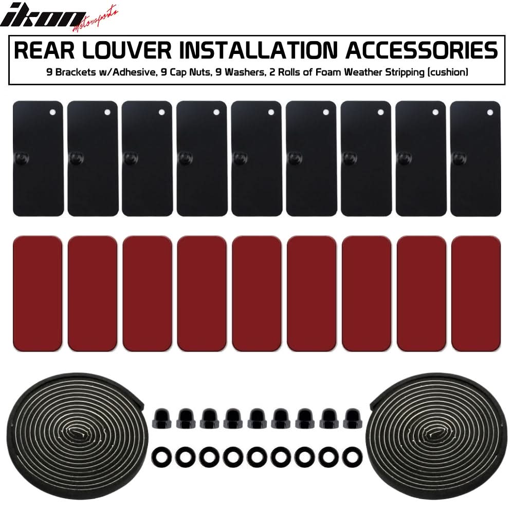 2016-2024 Chevy Camaro IKON Rear Window Louvers Cover Sun Shade ABS