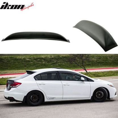 2012-2015Â Honda Civic 4Dr Black Rear Roof Window Spoiler Visor Acrylic