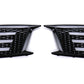 OLM Clear Tri-Bar Fog Light Bezel - 2018-2021 Subaru STI / 2018 WRX