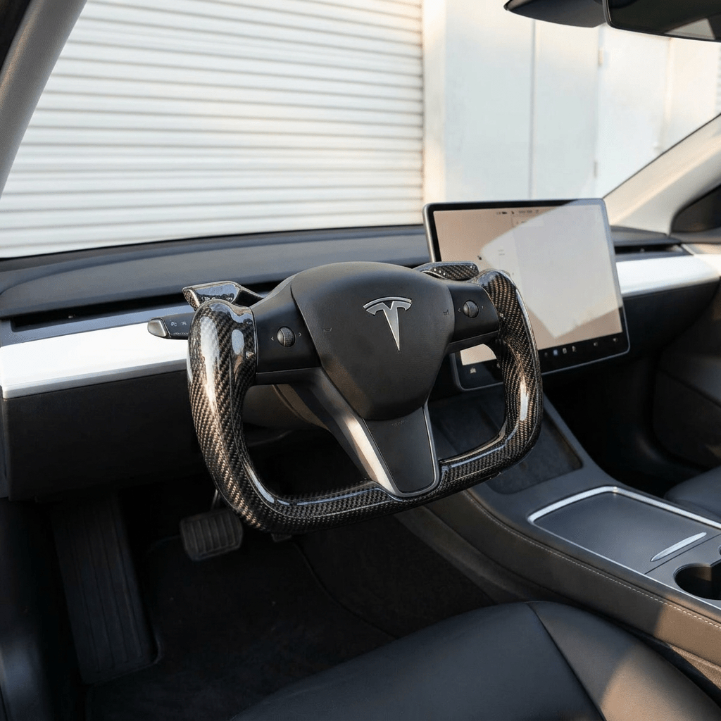 Yoke Full Carbon Fiber Steering Wheel for Tesla Model 3 / Y【Style 29】