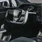 TESERY Touch Horn Yoke Plaid Steering Wheel Replacement for Tesla Model S / X 2021-2023