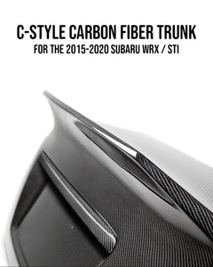 Seibon C-STYLE CARBON FIBER TRUNK LID FOR 2015-2020 SUBARU WRX / STI