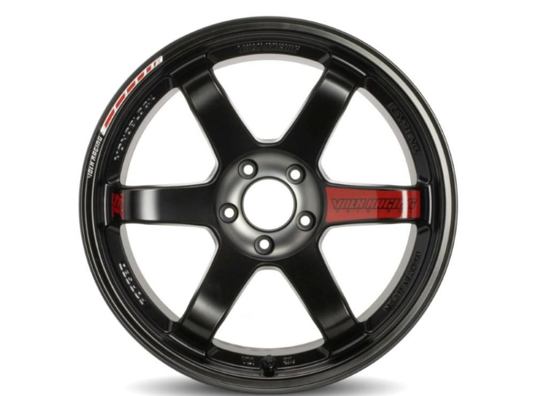 Volk Racing TE37 SL Black Edition III Wheel 18x9.5 5x120 38mm Pressed Black/Rim REDOT
